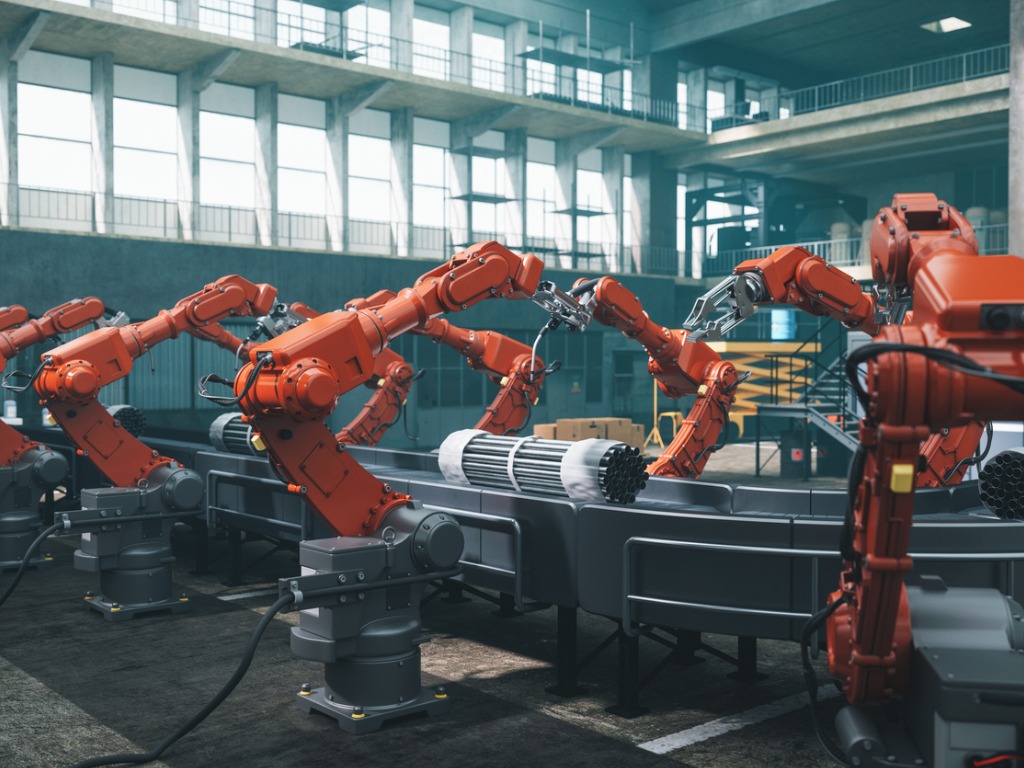 Robots Workers in Factor